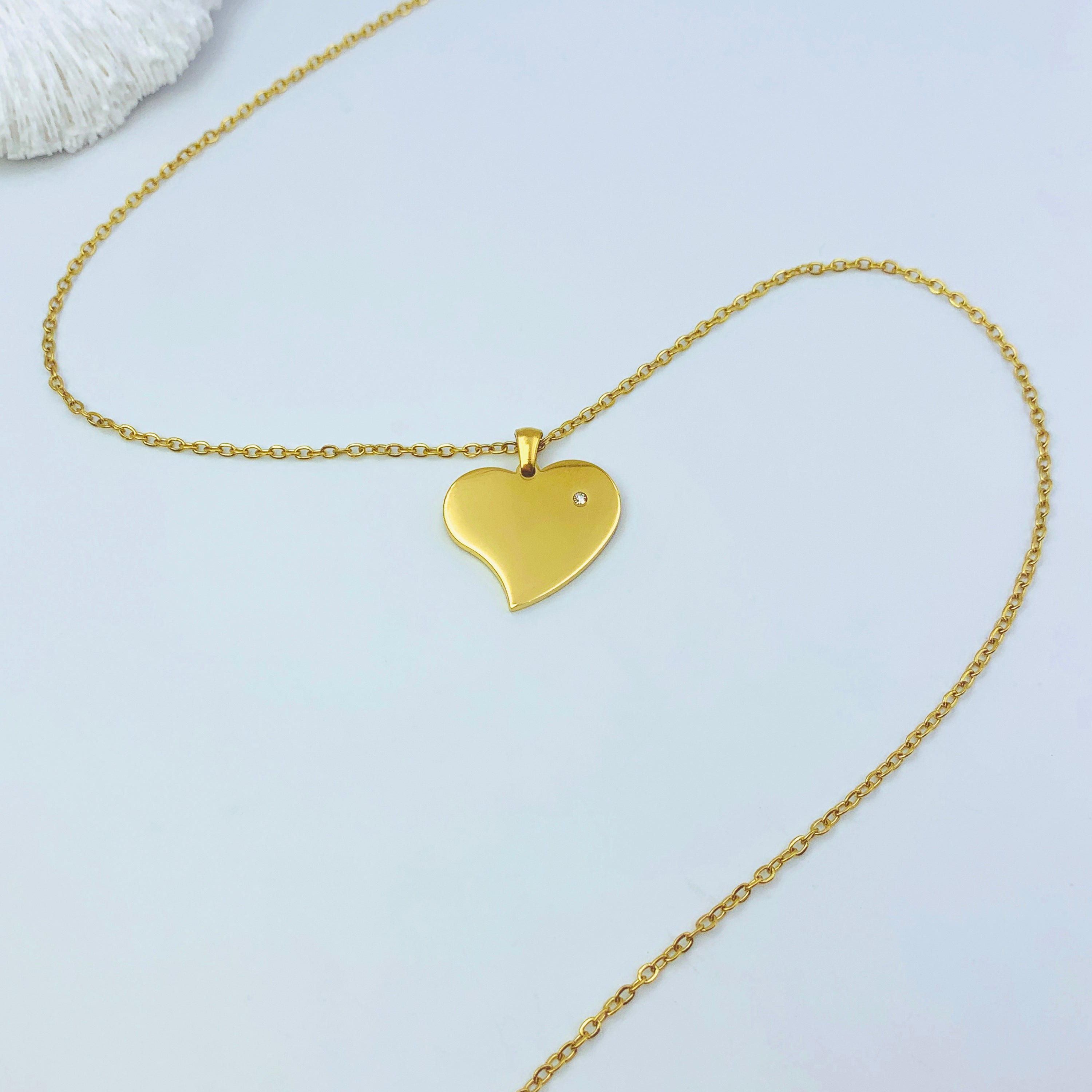 Conjunto de corazón dorado